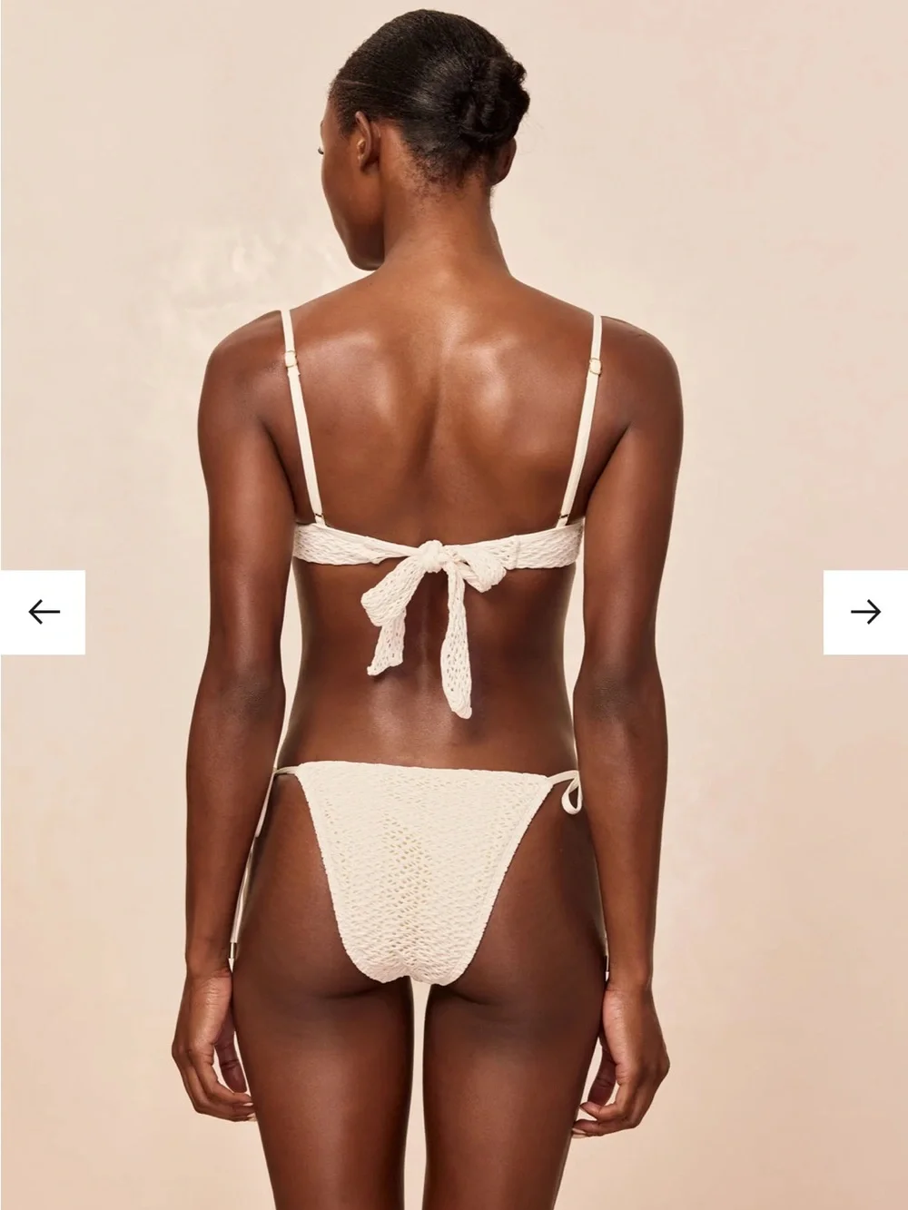 Monday Swimwear Capri Top - Ivory Crochet